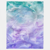 Couverture Polaire Tourbillon de nuage bleu et violet (Devant)
