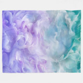 Couverture Polaire Tourbillon de nuage bleu et violet (Devant (Horizontal))