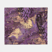 Couverture Polaire tourbillon d'encre d'or iris : (Devant (Horizontal))