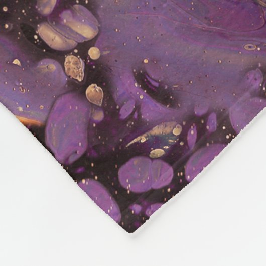 Couverture Polaire tourbillon d'encre d'or iris : (Coin)