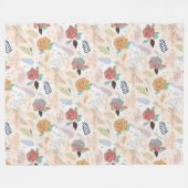 Couverture Polaire Tourbillon floral aquarelle (Devant (Horizontal))