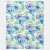 Couverture Polaire Tourbillon floral aquarelle (Devant)