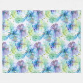 Couverture Polaire Tourbillon floral aquarelle (Devant (Horizontal))