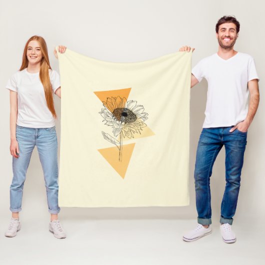 Couverture Polaire Tournesol (En situation)