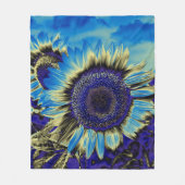 Couverture Polaire Tournesol bleu (Devant)