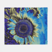 Couverture Polaire Tournesol bleu (Devant (Horizontal))