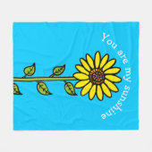 Couverture Polaire Tournesol brillant coloré amusant Personnalisé (Devant (Horizontal))