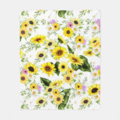 Couverture Polaire Tournesol d'aquarelle 7 (Devant)