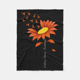 Couverture Polaire Tournesol de sensibilisation au cancer du rein pou