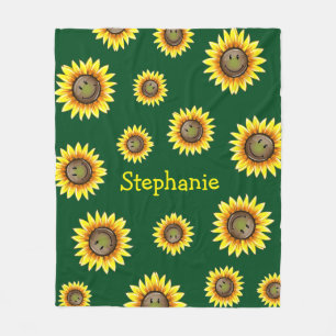Couverture Polaire Tournesol de sourire de Sunkissed