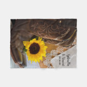 Couverture Polaire Tournesol et dentelle Mariage occidental (Devant (Horizontal))