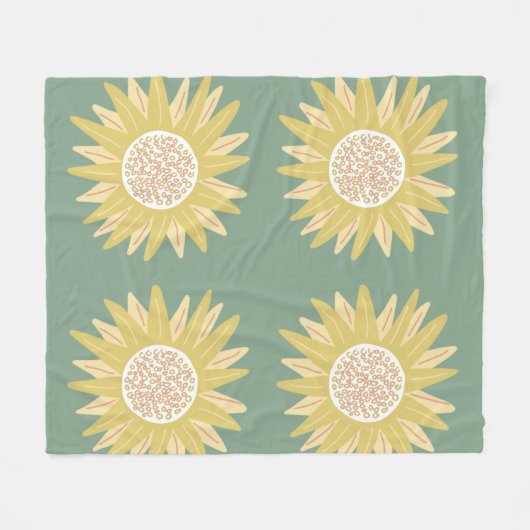 Couverture Polaire Tournesol géant (Devant (Horizontal))