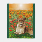 Couverture Polaire Tournesol Lion (Devant)