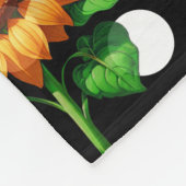 Couverture Polaire Tournesol Points de Fleurs (Coin)