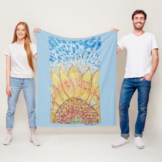 Couverture Polaire Tournesol Radiant Bloom (En situation)