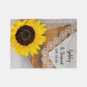 Couverture Polaire Tournesol rustique et mariage campagnard de (Devant (Horizontal))
