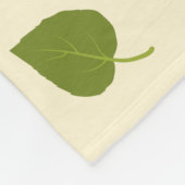 Couverture Polaire Tournesol rustique Jaune Feuille verte Script Mono (Coin)