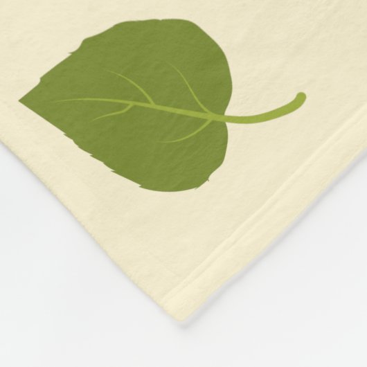 Couverture Polaire Tournesol rustique Jaune Feuille verte Script Mono (Coin)