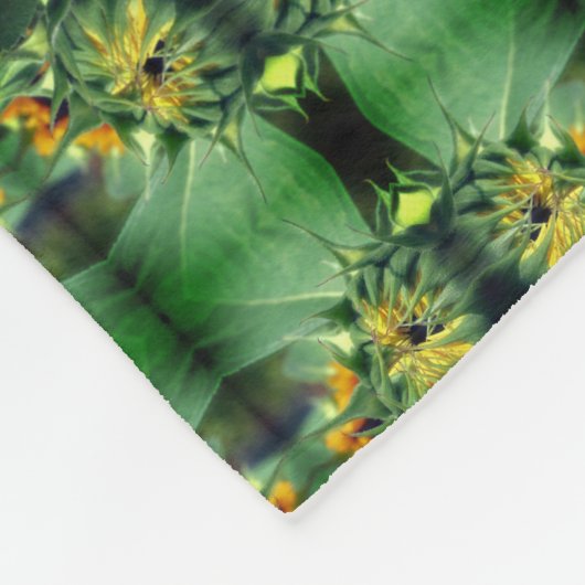 Couverture Polaire Tournesol se dépliant Abstrait (Coin)