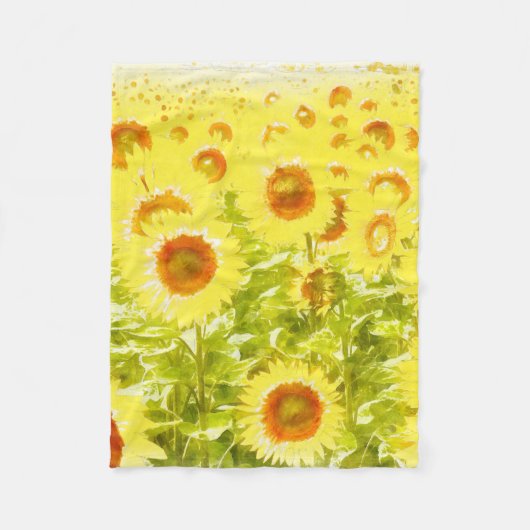 Couverture Polaire tournesols (Devant)