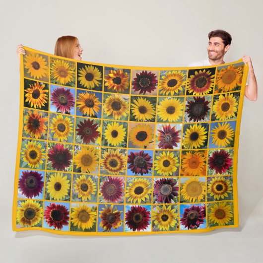 Couverture Polaire Tournesols attrape-neige (En situation)