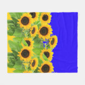 Couverture Polaire Tournesols Blanche polaire Ukraine Couleurs du dra (Devant (Horizontal))