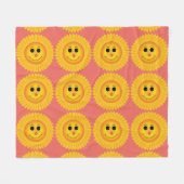 Couverture Polaire Tournesols de sourire (Devant (Horizontal))