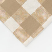 Couverture Polaire Tournesols Rustiques Brown En vichy Personnalisé (Coin)