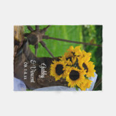 Couverture Polaire Tournesols rustiques et mariage occidental de (Devant (Horizontal))