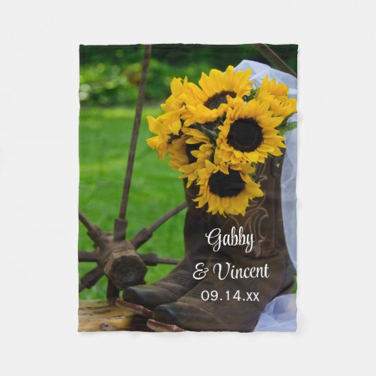 Couverture Polaire Tournesols rustiques et mariage occidental de (Devant)