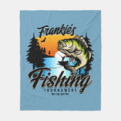 Couverture Polaire Tournoi de pêche personnalisé Truite pêcheur (Devant)