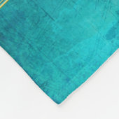 Couverture Polaire Tourquoise Blue et Gold Tree of Life (Coin)