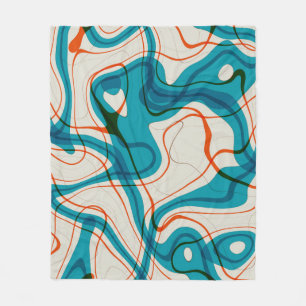 Couverture Polaire Tourquoise et perruques rouges