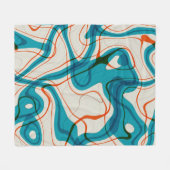 Couverture Polaire Tourquoise et perruques rouges (Devant (Horizontal))