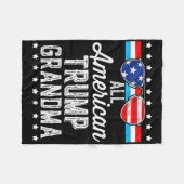 Couverture Polaire Tous les américains Trump grand-mère drapeau améri (Devant (Horizontal))