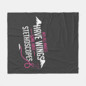 Couverture Polaire Tous les anges n'ont pas d'ailes Infirmière Stetho (Devant (Horizontal))