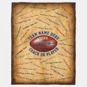 Couverture Polaire Tous Les Joueurs, Cadeaux Personnalisés De Footbal (Devant)