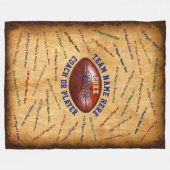 Couverture Polaire Tous Les Joueurs, Cadeaux Personnalisés De Footbal (Devant (Horizontal))