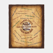 Couverture Polaire TOUS Les Joueurs, Équipe, Nom de l'entraîneur Base (Devant)