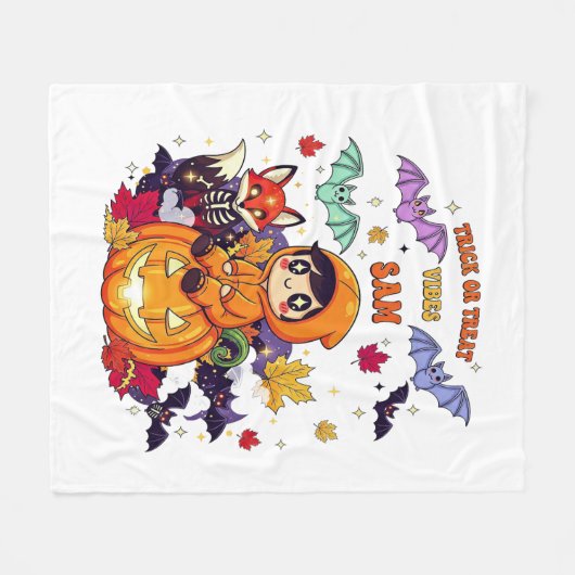 Couverture Polaire Tous Réservés Pour Halloween Professeur Ghost (Devant (Horizontal))