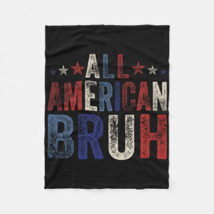 Couverture Polaire Tout Américain Bruh 4 Juillet Garçons Patriotique