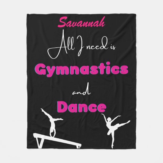 Couverture Polaire Tout ce dont j'ai besoin, c'est de la gymnastique (Devant)