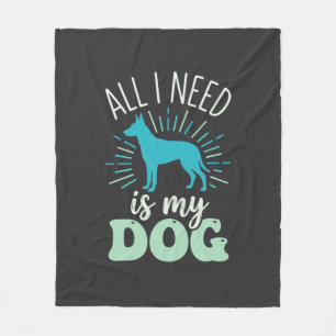 Couverture Polaire Tout ce dont j'ai besoin est mon amoureux de chien