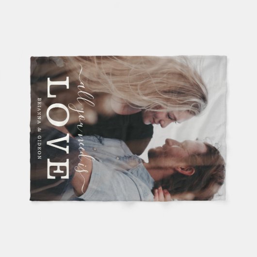 Couverture Polaire Tout ce dont vous avez besoin c'est d'aimer le scr (Devant (Horizontal))