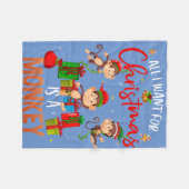 Couverture Polaire tout ce que je veux, noël, c'est un singe (Devant (Horizontal))