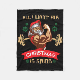 Couverture Polaire Tout ce que je veux pour Noël, c'est des gains Ent