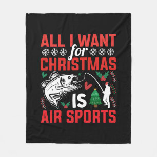Couverture Polaire Tout ce que je veux pour Noël est les sports aérie