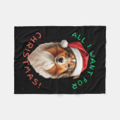 Couverture Polaire Tout Ce Que Je Veux Pour Noël ! Pour Shetland Shee (Devant (Horizontal))