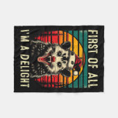 Couverture Polaire Tout d'abord, je suis un délice Angry Opossum Poss (Devant (Horizontal))