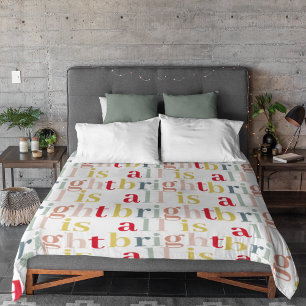 Couverture Polaire Tout Est Clair Et Coloré Moderne Joyeux Fêtes